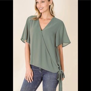 Double layer chiffon top
